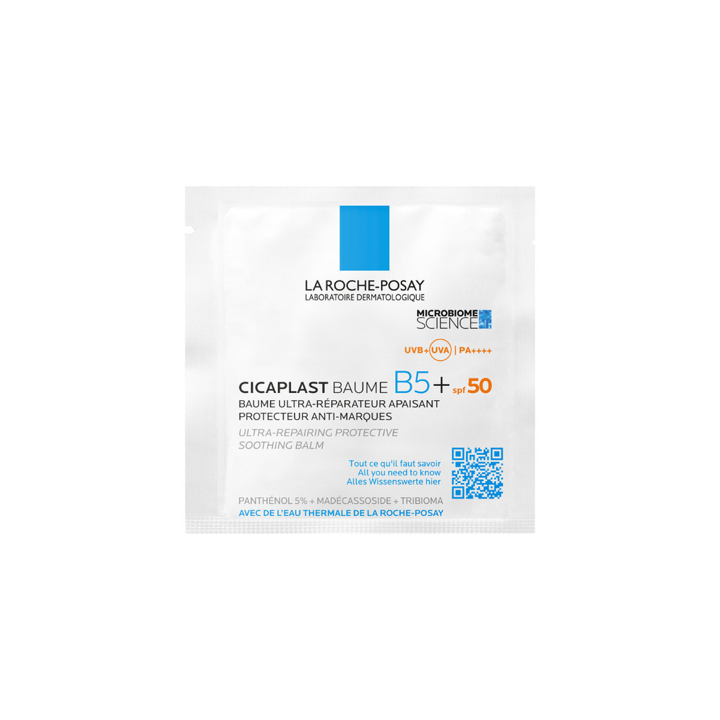 ลา โรช-โพเซย์ La Roche-Posay CICAPLAST BAUME B5+ SPF50 บาล์มบำรุงผิวช่วยปลอบประโลมและฟื้นบำรุงผิวพร้อมกันแดด SPF50 2ml.